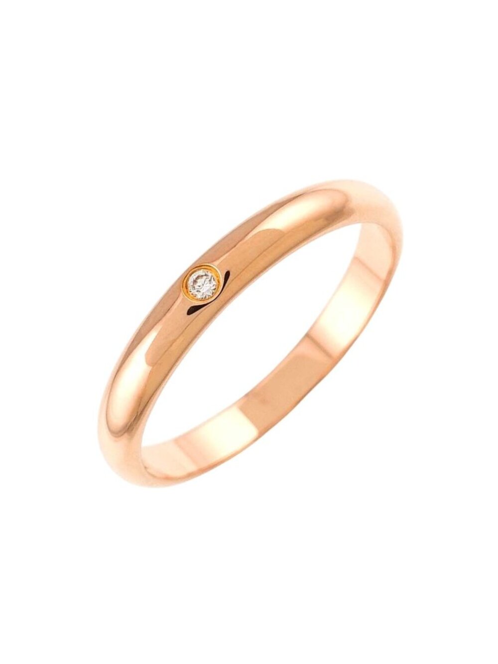 Cartier 1895 Classic 50 Ring Diamond 18K Pink Gold